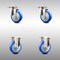 Service Caster 4 Inch 316SS Blue Polyurethane Wheel Swivel Top Plate Caster Rigid SCC, 2PK SCC-SS31620S414-PPUB-BLUE-2-R-2 - alternate 1